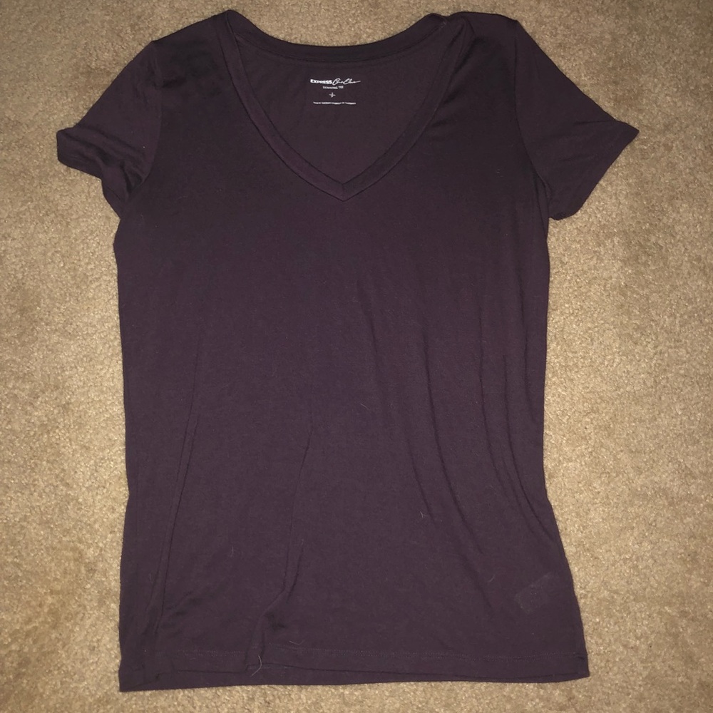 Express purple v-neck T-shirt